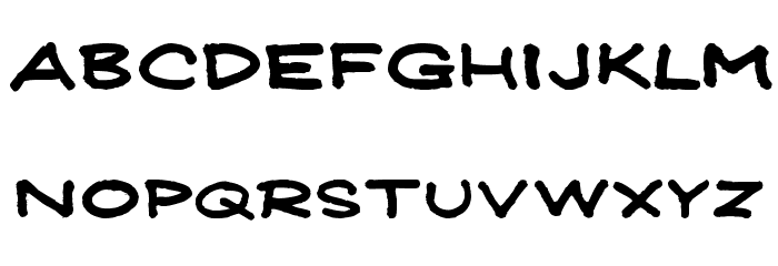 JeffreyPrint JL Wide Font LOWERCASE
