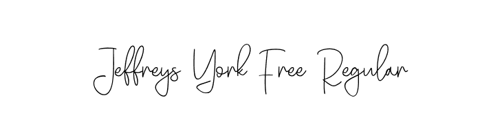 Jeffreys York Free Regular  Скачать бесплатные шрифты