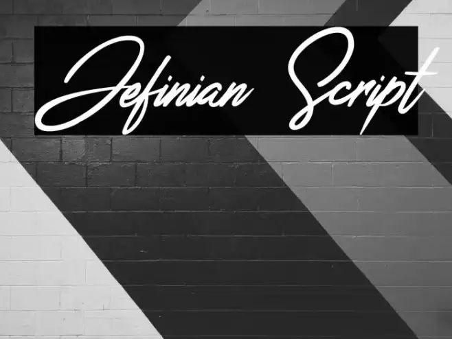 Jefinian Script Font examples