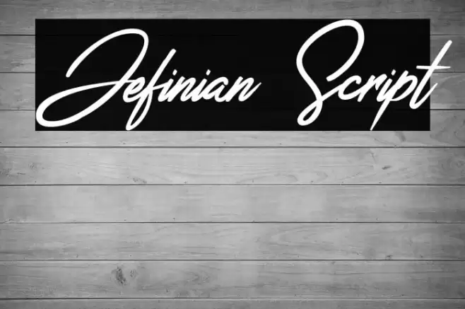 Jefinian Script Font examples