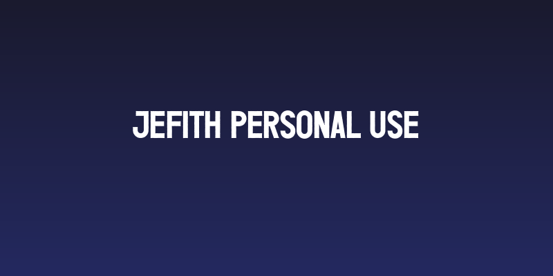 Jefith Personal Use Social Header
