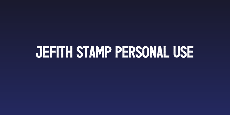 Jefith Stamp Personal Use Social Header