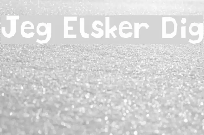 Jeg Elsker Dig Font examples