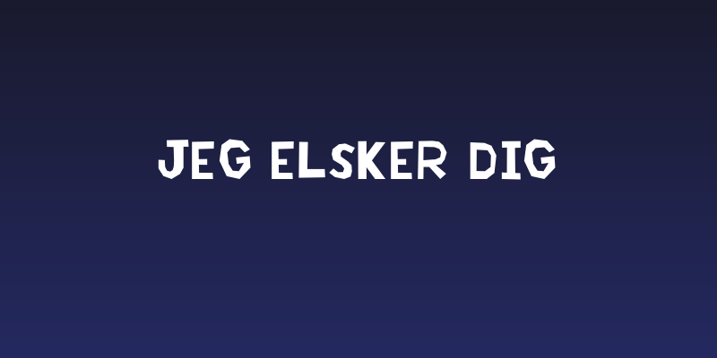 Jeg Elsker Dig Social Header
