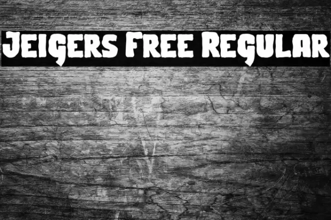 Jeigers Free Regular Font examples