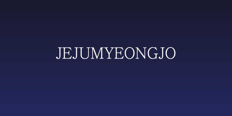 JejuMyeongjo Social Header