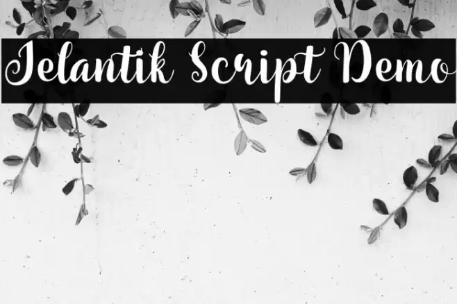 Jelantik Script Demo Font examples