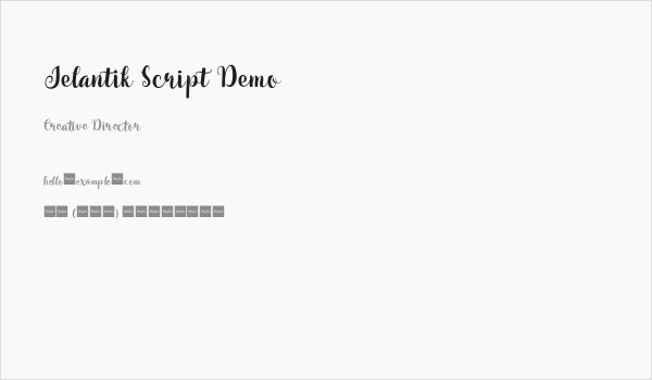 Jelantik Script Demo Business Card
