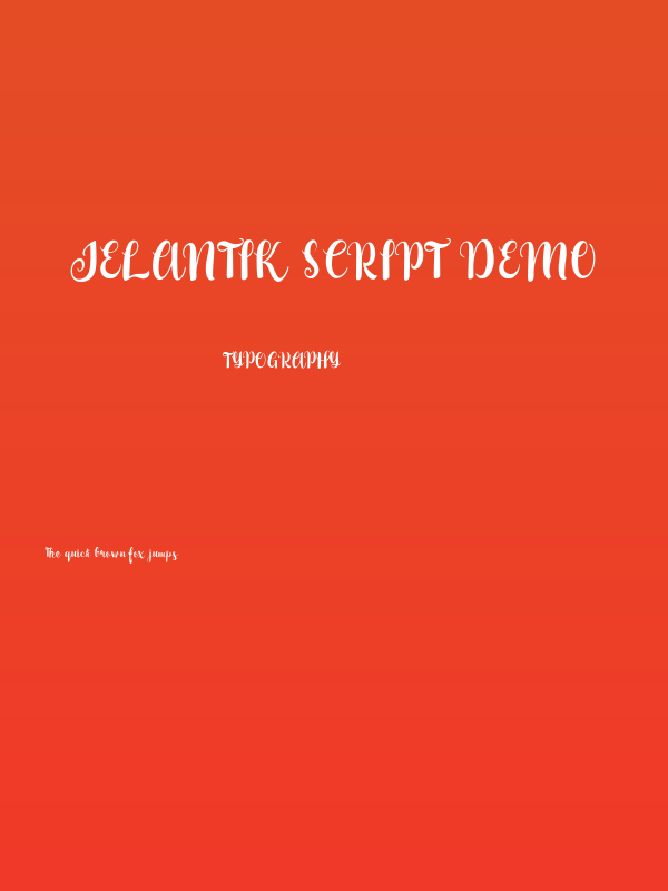 Jelantik Script Demo Poster