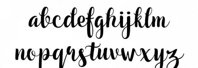 Jelantik Script Demo Caratteri MINUSCOLO