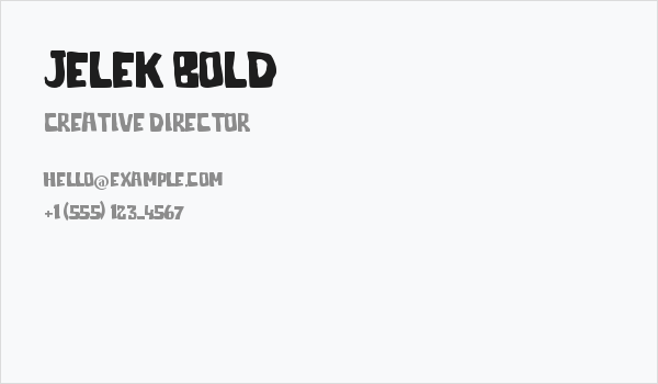 Jelek Bold Business Card