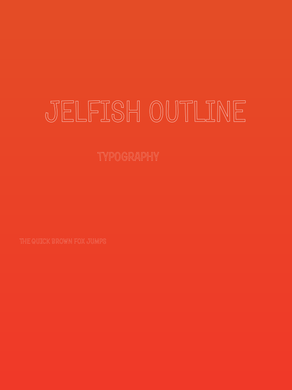 Jelfish Outline Poster