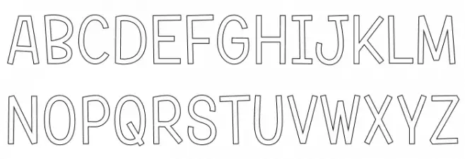 Jelfish Outline 字体 小写