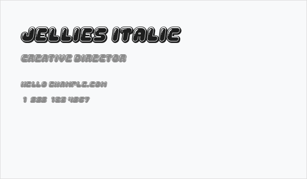 Jellies Italic Business Card