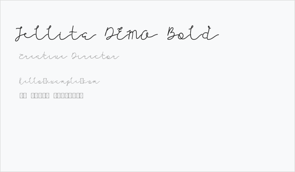 Jellita DEMO Bold Business Card