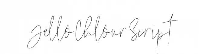 Jello Chlour Script  नि: शुल्क फ़ॉन्ट्स डाउनलोड