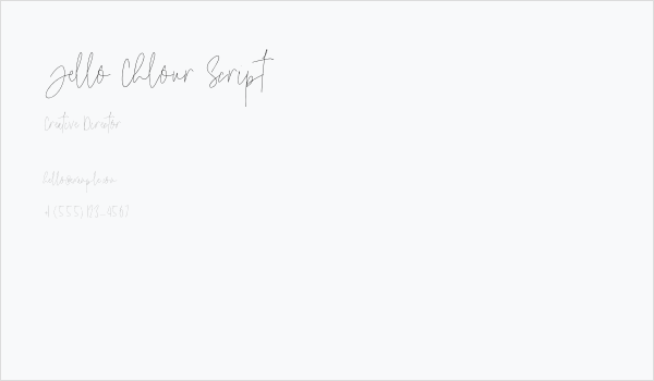 Jello Chlour Script Business Card