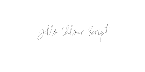 Jello Chlour Script Logo