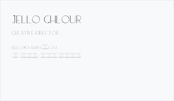 Jello Chlour Business Card