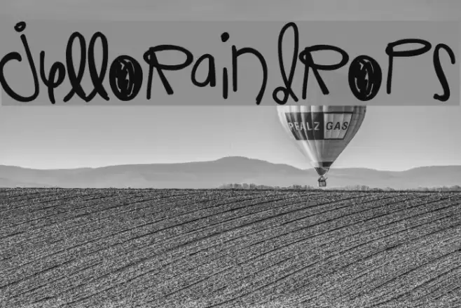JelloRaindrops Font examples