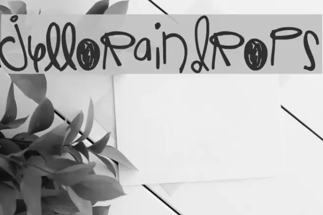 JelloRaindrops Font examples