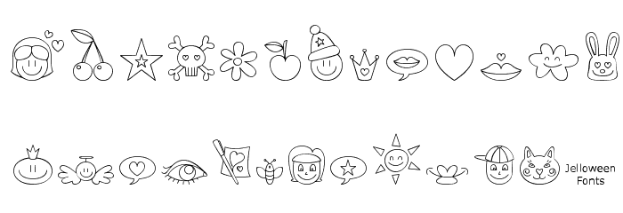 Jellodings Font LOWERCASE