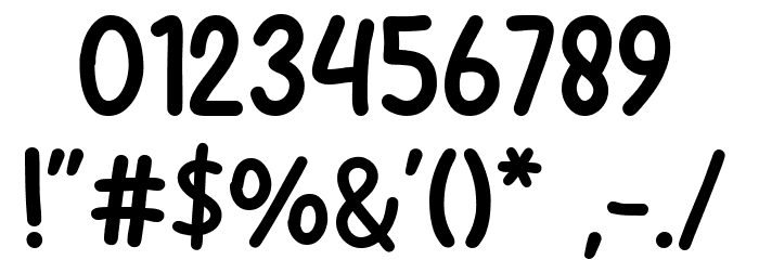 Jelly Anika Regular Font OTHER CHARS