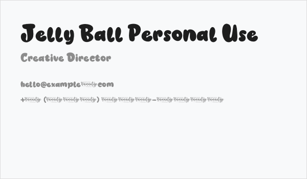 Jelly Ball Personal Use Business Card