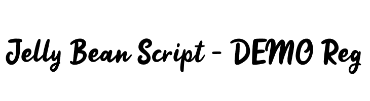 Jelly Bean Script - DEMO Reg  Скачать бесплатные шрифты