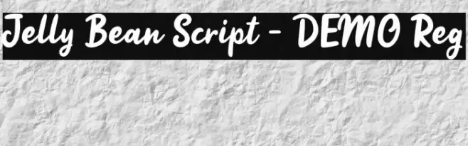 Jelly Bean Script - DEMO Reg Font examples