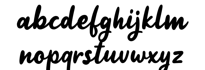 Jelly Bean Script - DEMO Reg Font LOWERCASE