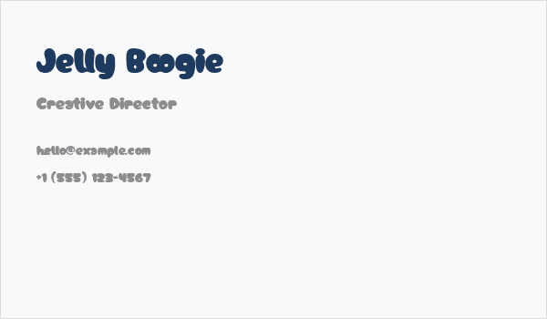 Jelly Boogie Business Card