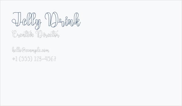 Jelly Drink Business Card