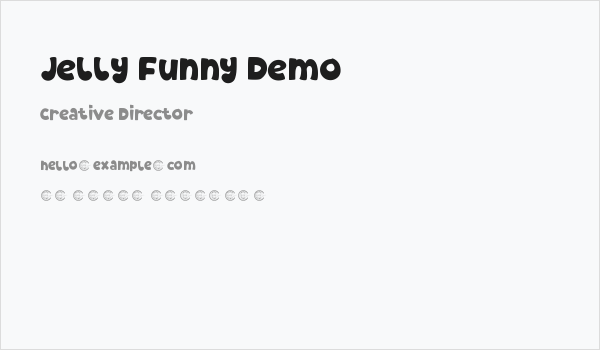 Jelly Funny Demo Business Card