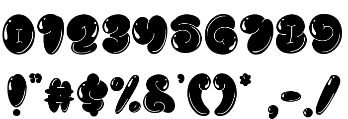 Jelly July Shiny Font OTHER CHARS
