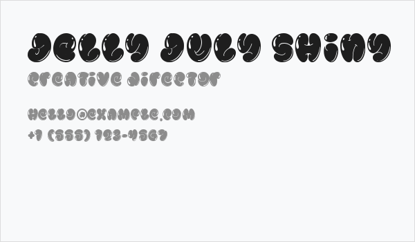 Jelly July Shiny Business Card