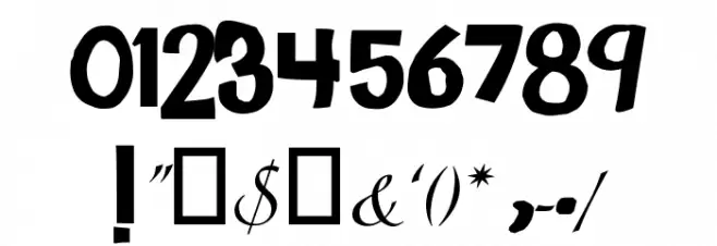 Jelly Roll Font OTHER CHARS