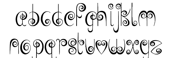 Jelly Swirls Font LOWERCASE