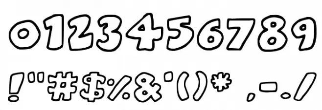 Jelly Wobblers Font OTHER CHARS