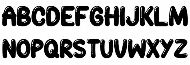 JellyBelly Font Regular Fonte MAIÚSCULAS