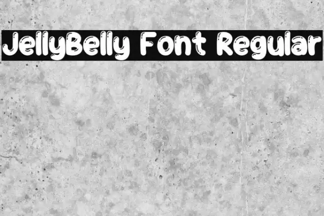 JellyBelly Font Regular Fonte examples