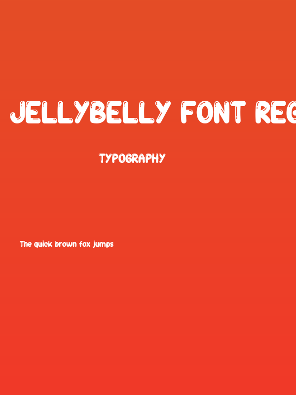 JellyBelly Font Regular Poster