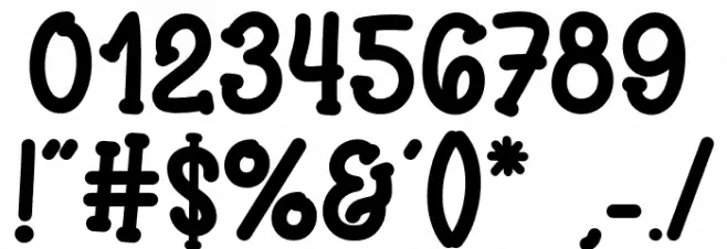 JellyBoots Font OTHER CHARS