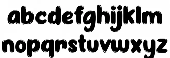 Jellybost Schriftart Kleinbuchstaben