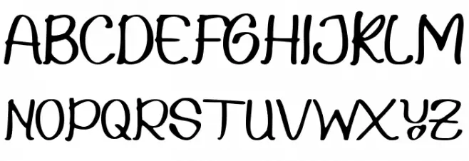 Jellycious フォント 大文字