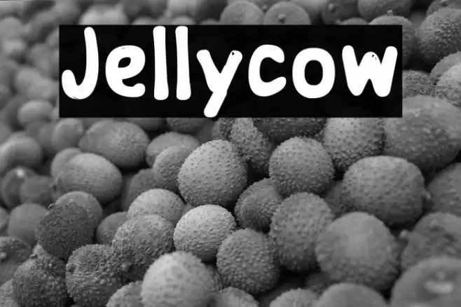 Jellycow Font examples