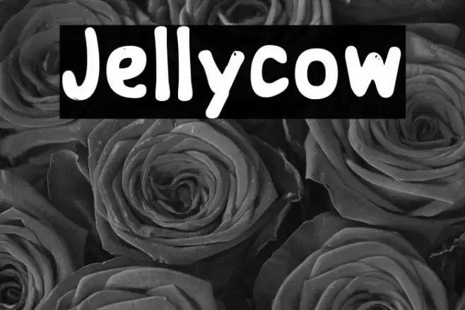 Jellycow Font examples