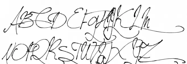 Jellyka BeesAntique Handwriting फ़ॉन्ट अपरकेस