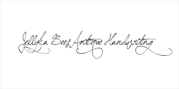 Jellyka BeesAntique Handwriting Logo