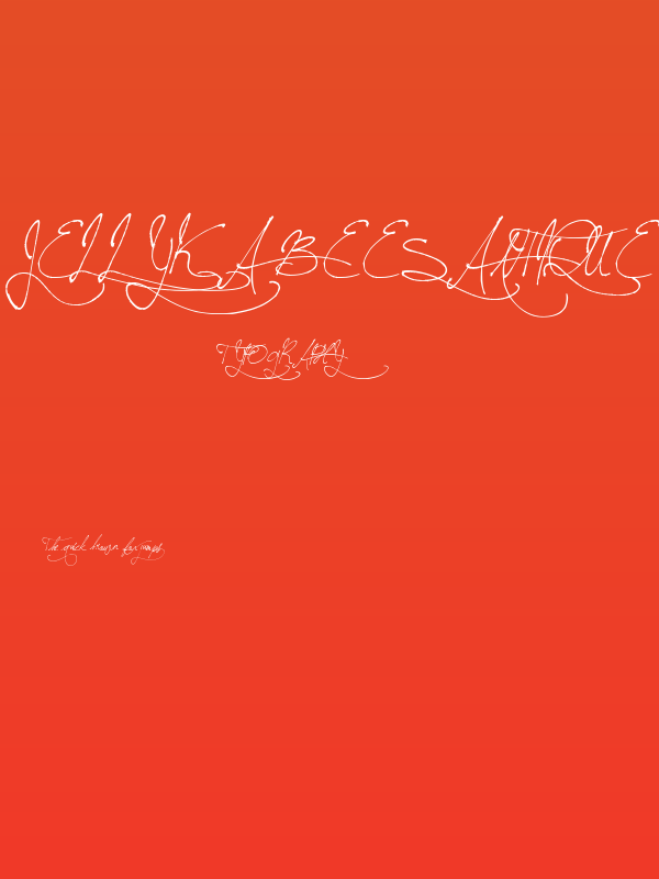 Jellyka BeesAntique Handwriting Poster